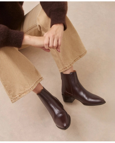 Bottines n°408 - Cuir - Ebène