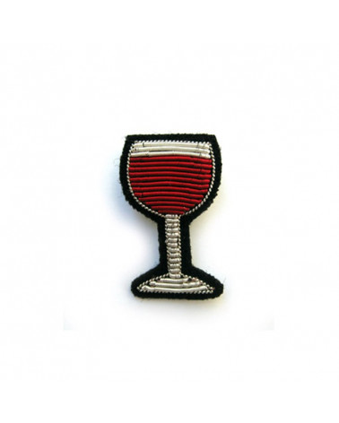 BROCHE - VERRE VIN ROUGE