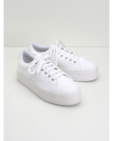 PLATO M SNEAKER W CANVAS WHITE FOX WHITE