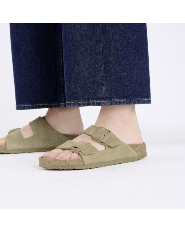 Arizona - Lit de pied souple - Suede Faded Khaki - Etroite