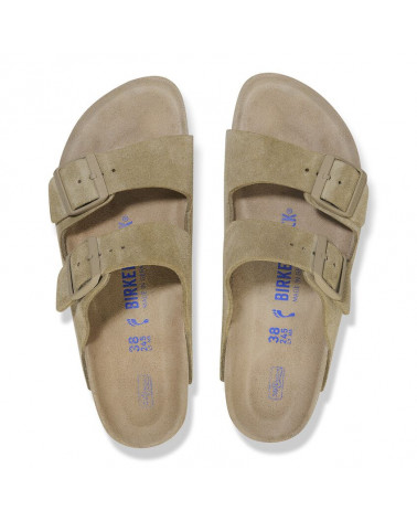 Arizona - Lit de pied souple - Suede Faded Khaki - Etroite