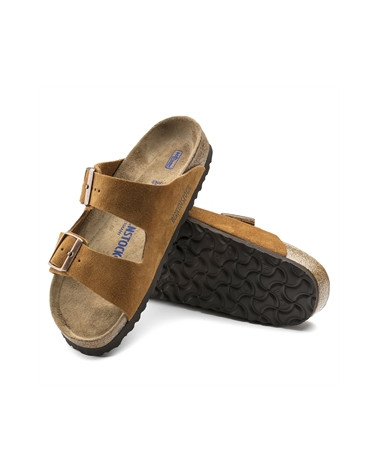 Arizona - Lit de pied souple - Suede Mink - Etroite