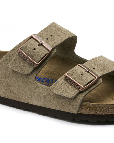 Arizona - Lit de pied souple - Suede Taupe - Etroite