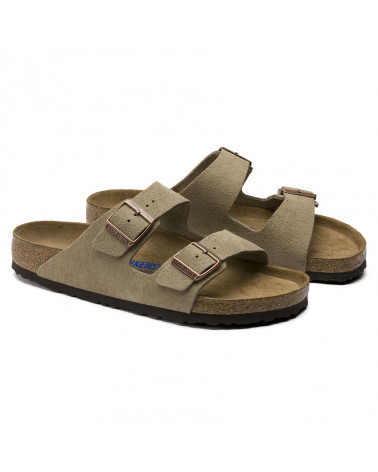 Arizona - Lit de pied souple - Suede Taupe - Etroite