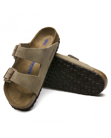 Arizona - Lit de pied souple - Suede Taupe - Etroite