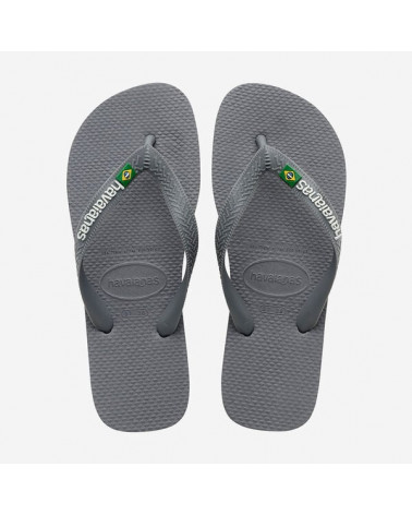 HAVAIANAS BRASIL LOGO STEEL GREY/STEEL GREY