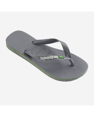 HAVAIANAS BRASIL LOGO STEEL GREY/STEEL GREY