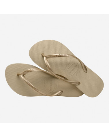 HAVAIANAS SLIM SAND GREY/LIGHT GOLDEN