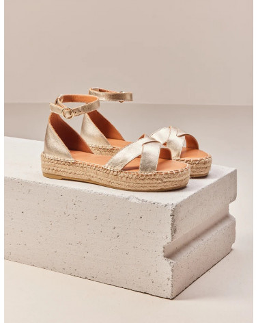 Catherine - Cuir grainé champagne