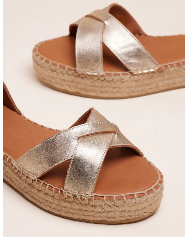 Catherine - Cuir grainé champagne