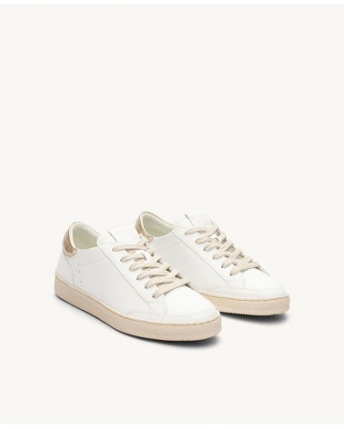 Baskets n°14 - Cuir - Blanc/Gold
