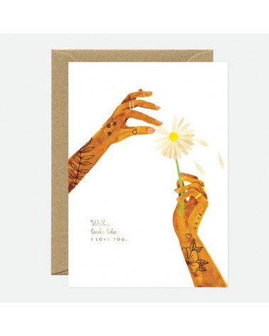 Carte - Gold Love you daisy