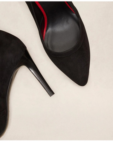 Escarpins n°117 - Chevre velours - Noir