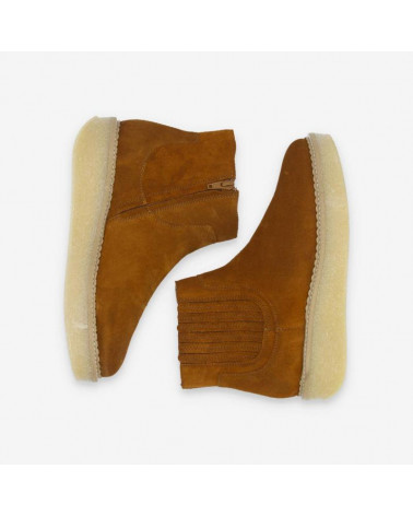 PALLAS ZIP BEETLE W SUEDE CARAMEL