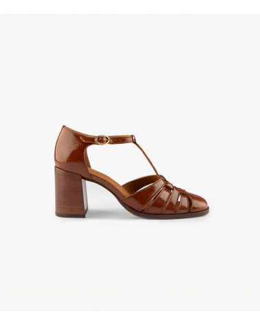 BEATRICE - CUIR VERNIS COGNAC