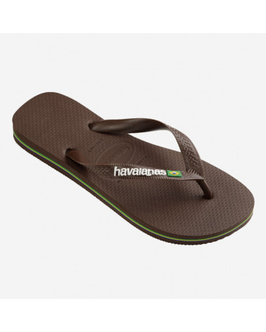 HAVAIANAS BRASIL LOGO DARK BROWN/WHITE