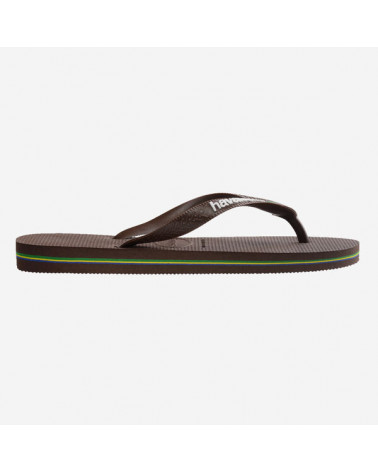 HAVAIANAS BRASIL LOGO DARK BROWN/WHITE