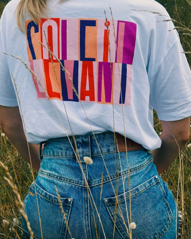 T-Shirt Boxy Soleil Levant - Blanc