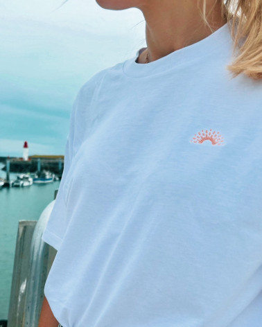 T-Shirt Boxy Soleil Levant - Blanc